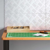 Dischi Quadrati 4 pcs Argento 50 x 20 cm Alluminio