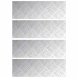 Gradini per Scale 4 pcs Argento 60 x 20 cm Alluminio