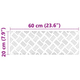 Gradini per Scale 2 pcs Argento 60 x 20 cm Alluminio