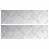 Dischi Quadrati 2 pcs Argento 70 x 20 cm Alluminio