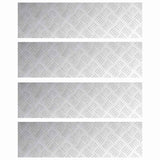 Dischi Quadrati 4 pcs Argento 70 x 20 cm Alluminio