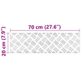 Gradini per Scale 2 pcs Argento 70 x 20 cm Alluminio