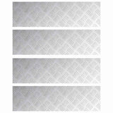 Gradini per Scale 4 pcs Argento 70 x 20 cm Alluminio