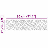 Gradini per Scale 2 pcs Argento 80 x 20 cm Alluminio
