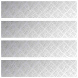 Dischi Quadrati 4 pcs Argento 90 x 20 cm Alluminio