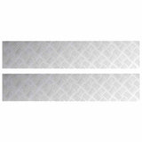 Gradini per Scale 2 pcs Argento 100 x 20 cm Alluminio