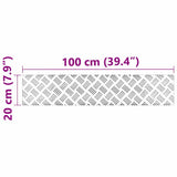 Gradini per Scale 2 pcs Argento 100 x 20 cm Alluminio