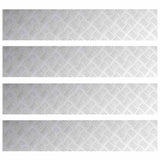 Gradini per Scale 4 pcs Argento 100 x 20 cm Alluminio