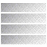 Dischi Quadrati 4 pcs Argento 100 x 20 cm Alluminio