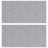 Gradini per Scale 2 pcs Argento 50 x 25 cm Alluminio