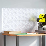 Dischi Quadrati 4 pcs Argento 50 x 25 cm Alluminio