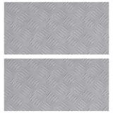 Dischi Quadrati 2 pcs Argento 50 x 25 cm Alluminio