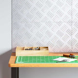 Dischi Quadrati 4 pcs Argento 50 x 25 cm Alluminio