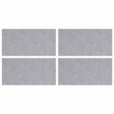 Dischi Quadrati 4 pcs Argento 50 x 25 cm Alluminio