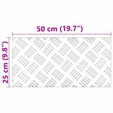Gradini per Scale 4 pcs Argento 50 x 25 cm Alluminio