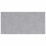 Dischi Quadrati 4 pcs Argento 50 x 25 cm Alluminio