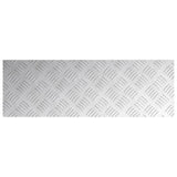 Dischi Quadrati 2 pcs Argento 75 x 25 cm Alluminio