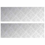 Gradini per Scale 2 pcs Argento 75 x 25 cm Alluminio
