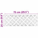 Gradini per Scale 2 pcs Argento 75 x 25 cm Alluminio