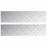 Gradini per Scale 2 pcs Argento 100 x 25 cm Alluminio