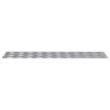 Gradini per Scale 2 pcs Argento 100 x 25 cm Alluminio