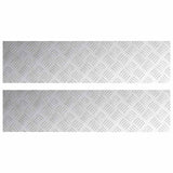 Dischi Quadrati 2 pcs Argento 100 x 25 cm Alluminio