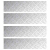 Gradini per Scale 4 pcs Argento 100 x 25 cm Alluminio