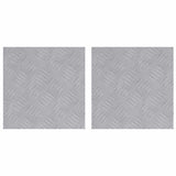 Dischi Quadrati 2 pcs Argento 30 x 30 cm Alluminio