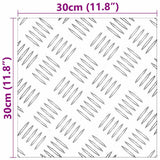 Gradini per Scale Quadrato 2 pcs Argento 30 x 30 cm Alluminio