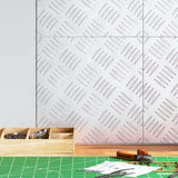 Dischi Quadrati 4 pcs Argento 30 x 30 cm Alluminio