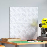 Gradini per Scale Quadrato 4 pcs Argento 30 x 30 cm Alluminio