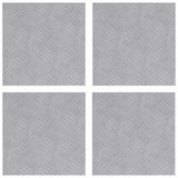 Gradini per Scale Quadrato 4 pcs Argento 30 x 30 cm Alluminio