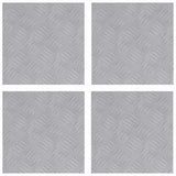 Dischi Quadrati 4 pcs Argento 30 x 30 cm Alluminio