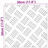 Dischi Quadrati 4 pcs Argento 30 x 30 cm Alluminio