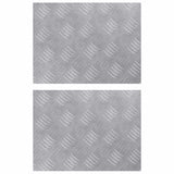 Dischi Quadrati 2 pcs Argento 40 x 30 cm Alluminio