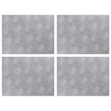 Gradini per Scale 4 pcs Argento 40 x 30 cm Alluminio