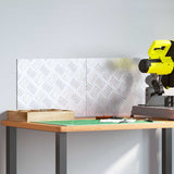 Dischi Quadrati 2 pcs Argento 40 x 30 cm Alluminio