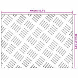 Gradini per Scale 2 pcs Argento 40 x 30 cm Alluminio
