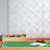 Dischi Quadrati 4 pcs Argento 40 x 30 cm Alluminio