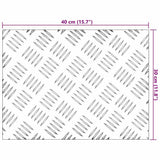 Gradini per Scale 4 pcs Argento 40 x 30 cm Alluminio