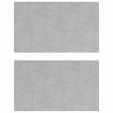 Dischi Quadrati 2 pcs Argento 50 x 30 cm Alluminio
