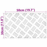 Dischi Quadrati 2 pcs Argento 50 x 30 cm Alluminio