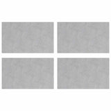 Dischi Quadrati 4 pcs Argento 50 x 30 cm Alluminio