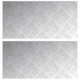 Dischi Quadrati 2 pcs Argento 60 x 30 cm Alluminio