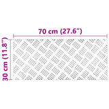 Dischi Quadrati 2 pcs Argento 70 x 30 cm Alluminio