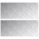 Dischi Quadrati 2 pcs Argento 70 x 30 cm Alluminio