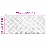 Gradini per Scale 4 pcs Argento 70 x 30 cm Alluminio