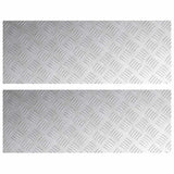 Dischi Quadrati 2 pcs Argento 80 x 30 cm Alluminio