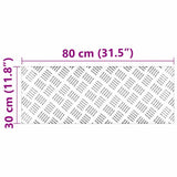 Gradini per Scale 2 pcs Argento 80 x 30 cm Alluminio