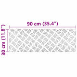 Gradini per Scale 2 pcs Argento 90 x 30 cm Alluminio